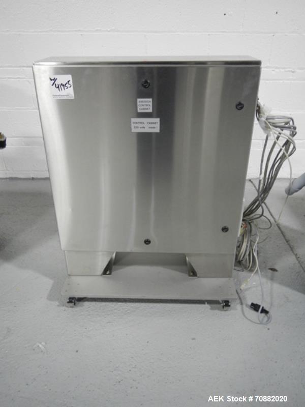 Used Uhlmann UPS4 Blisterpack Thermoformer Machine. Capable of speeds from 15 to 50 cycles per minute or 600 blister packs per minute. Maximum format size: 272mm x 284mm max format. Max depth of fill...