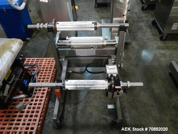 Used Uhlmann UPS4 Blisterpack Thermoformer Machine. Capable of speeds from 15 to 50 cycles per minute or 600 blister packs per minute. Maximum format size: 272mm x 284mm max format. Max depth of fill...