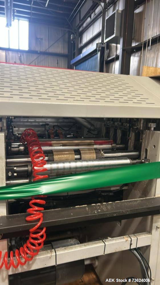 Used Wenzhou RZJD-G350J Paper Bag Making Machine with Window Unit, Hot Melt Glue & Valco Melton System