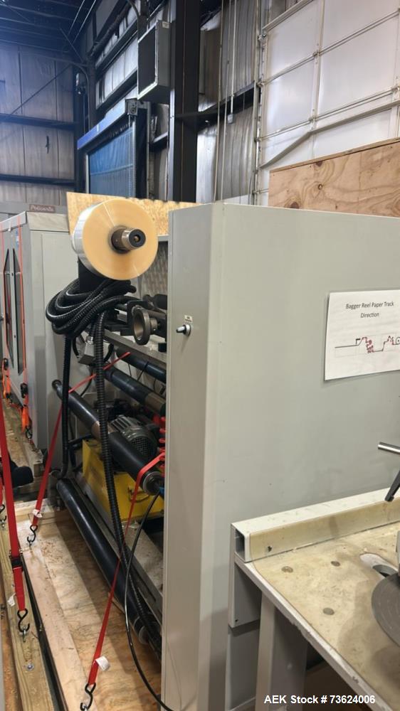 Used Wenzhou RZJD-G350J Paper Bag Making Machine with Window Unit, Hot Melt Glue & Valco Melton System