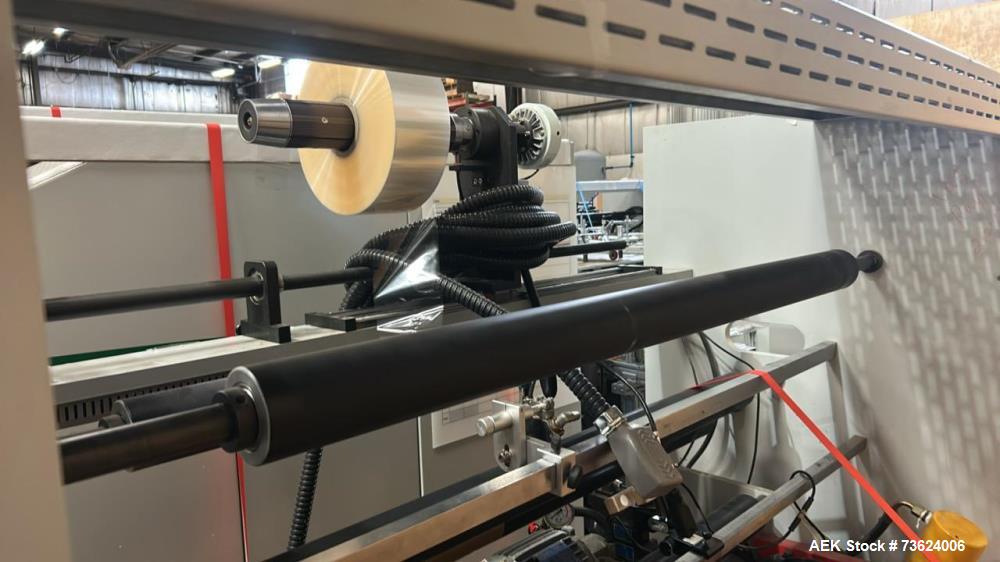 Used Wenzhou RZJD-G350J Paper Bag Making Machine with Window Unit, Hot Melt Glue & Valco Melton System