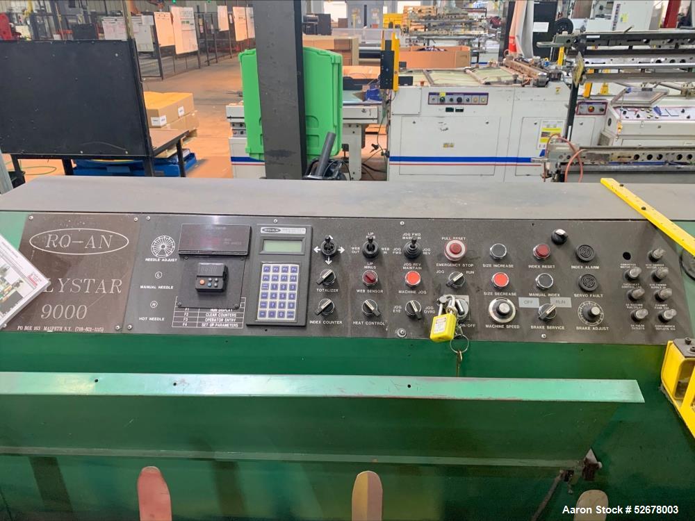 Used Ro-An Model 9000 Polystar Servo Driven Sideweld Wicket Bag Machine, Wickete