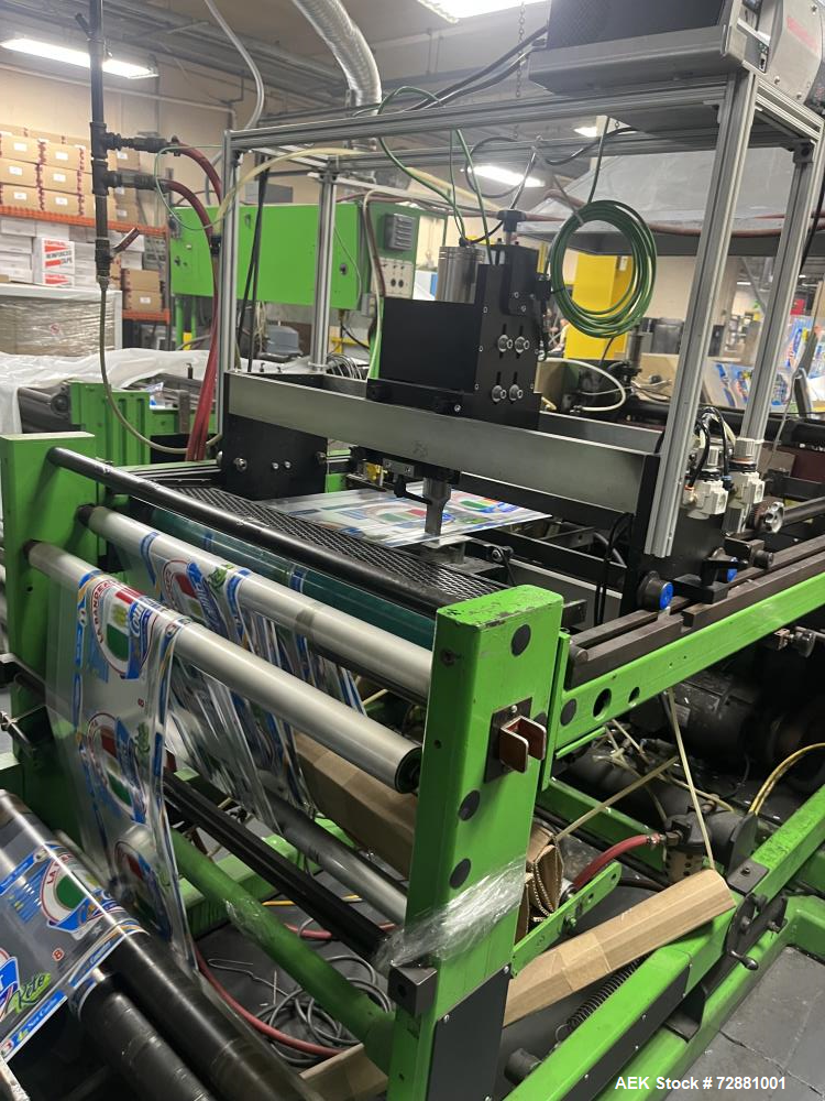 Used Ro-An Polystar 9000 Wicketer Bag Machine; Servo Powered; Sideweld Flat Bags; Draw lengths of: 6", 9", 12"; Material thickness: 3 mil; 50/60 H2 3 Phase with plant ground 45 AMP Service; 10 HP Tur...