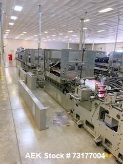 Used Totani Model CT-35VSC Single Lane Stand Up Pouch Converting/Making Machine or up to 4 lanes of three side seal pouches with out zipper. Capable of speeds up to 240 cycles per minute (depending o...