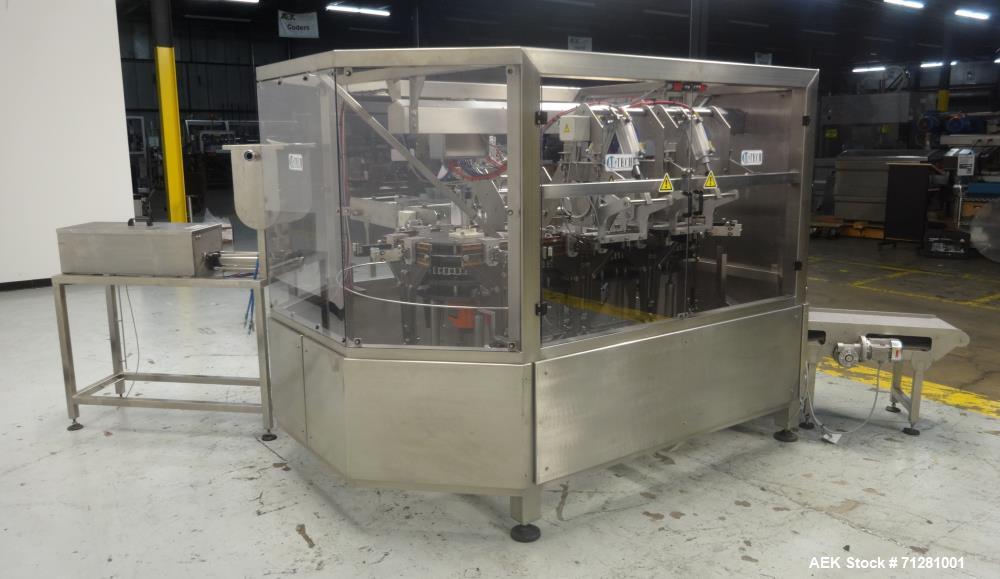 Used- AB Tech Preformed Pouch Packager with Liquid Filler