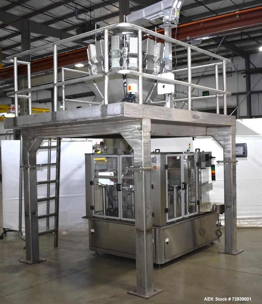 Unused- Alpha-Pack Model AP-8BT-1V-2 Rotary Premade Pouch Machine