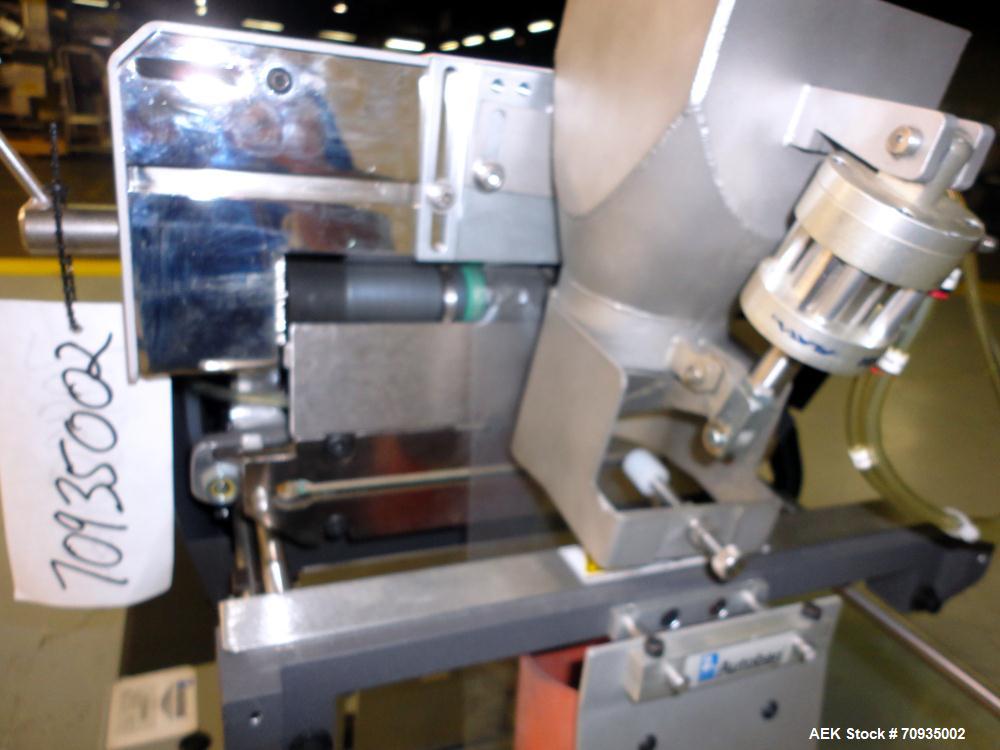 Used Automated Packaging Systems Autobag Model AB 180 Bagger. Capable of up to 80 bags per minute. Has bag size range of 2" to 11" Wide X 3" to 22" Long,  bag thickness of 1.0 to 4.0 mil, and Pass-th...