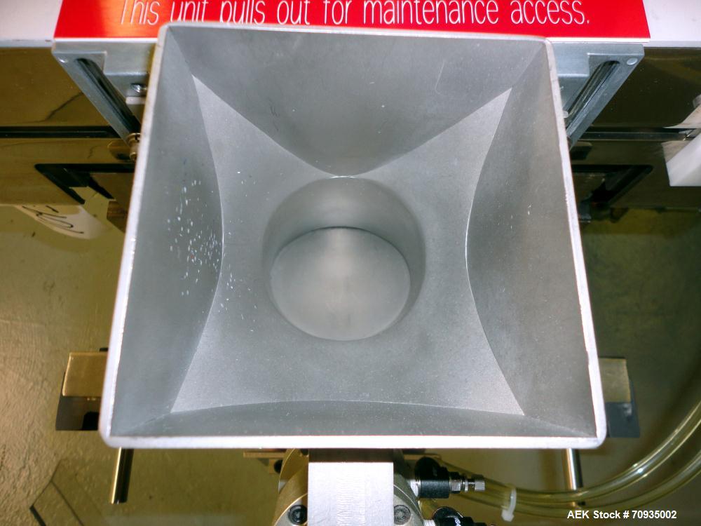 Used Automated Packaging Systems Autobag Model AB 180 Bagger. Capable of up to 80 bags per minute. Has bag size range of 2" to 11" Wide X 3" to 22" Long,  bag thickness of 1.0 to 4.0 mil, and Pass-th...