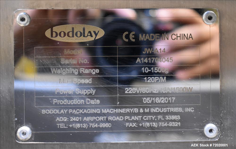 Used Bodolay P60 Horizontal Pre-Made Pouch Packager with Scale Filler
