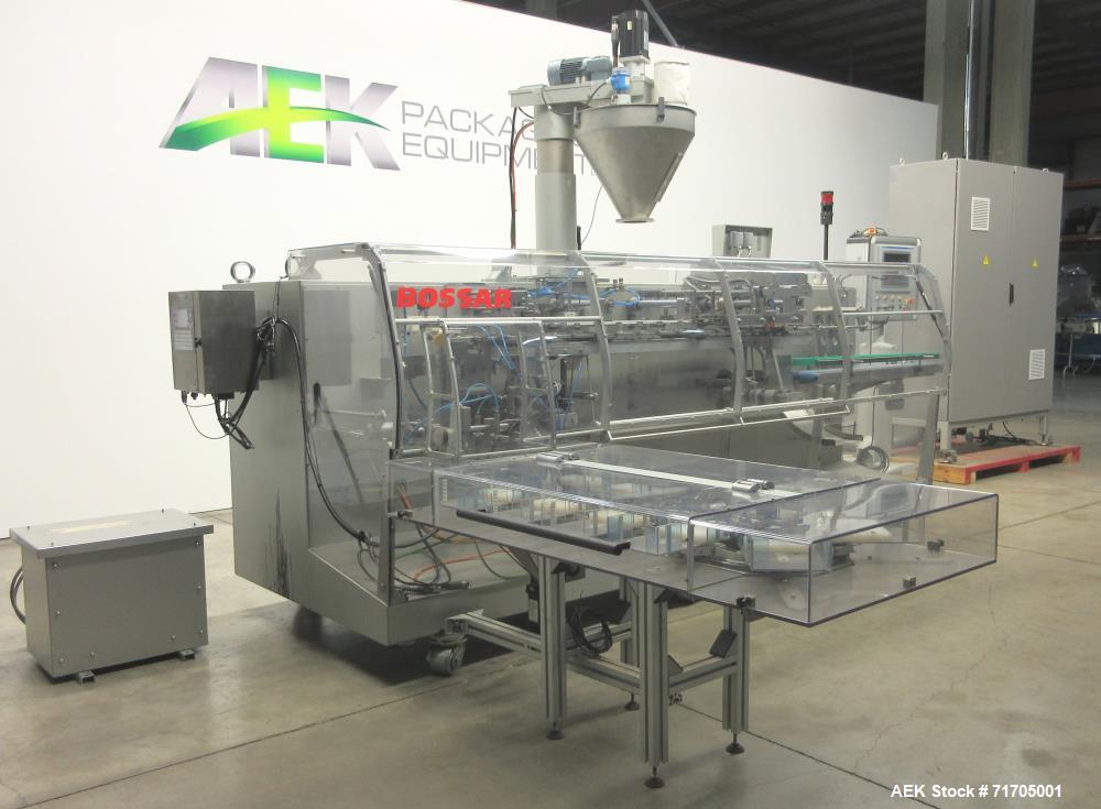 Used Bossar BMS-2.0/FLT-2PMP Simplex Duplex Horizontal Form Fill Seal Machine