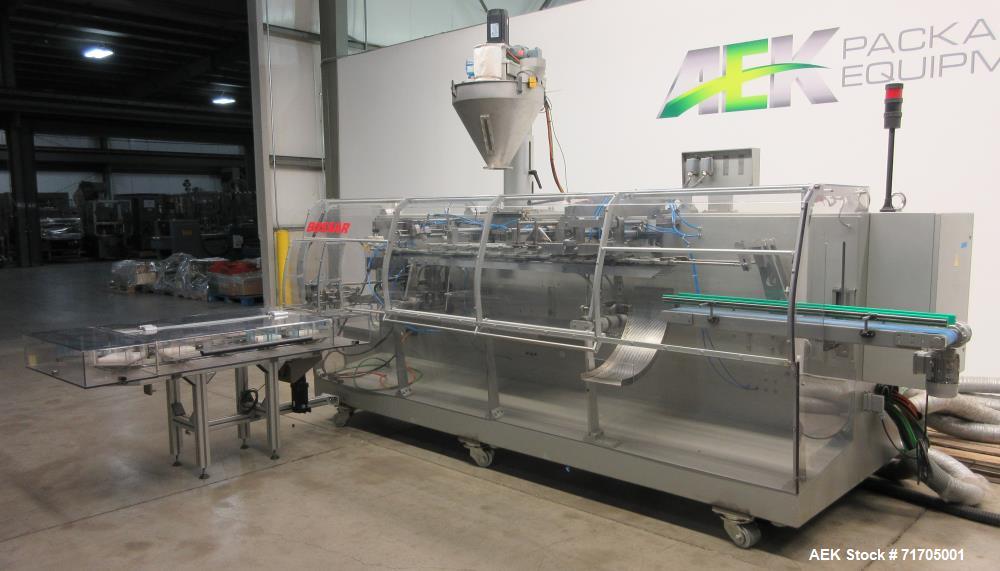 Used Bossar BMS-2.0/FLT-2PMP Simplex Duplex Horizontal Form Fill Seal Machine