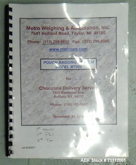 Used Dura-Pack Jaguar Single Lane Preformed Bag/Pouch Filler and Sealer