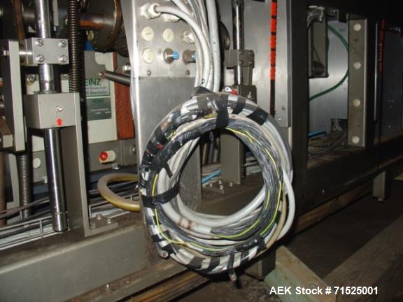 Used Laudenberg Duplex Pre-Made Pouch Machine, Model FBM20. Max width pouches up to 115 mm, min 60 mm, length at present 7.5", speed 40-45 cycles. Includes: pouch infeed conveyor, (2) dual discharge ...