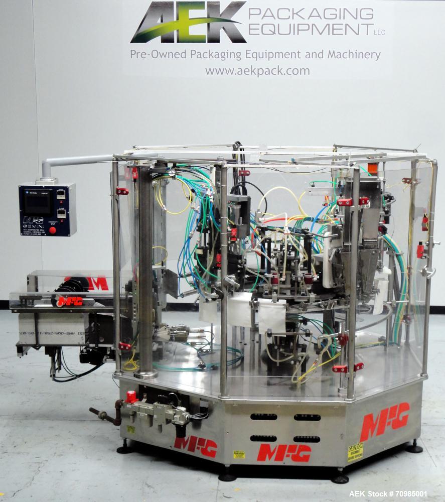 Used MFG Inc Model Gemini Preformed Pouch Packaging Machine