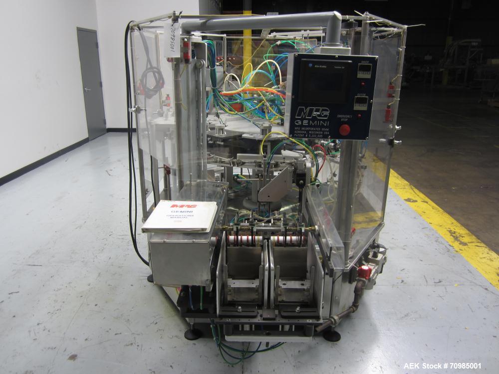 Used MFG Inc Model Gemini Preformed Pouch Packaging Machine