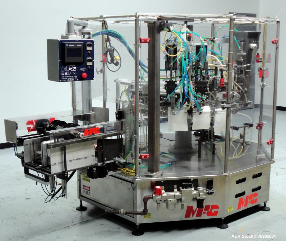 Used MFG Inc Model Gemini Preformed Pouch Packaging Machine