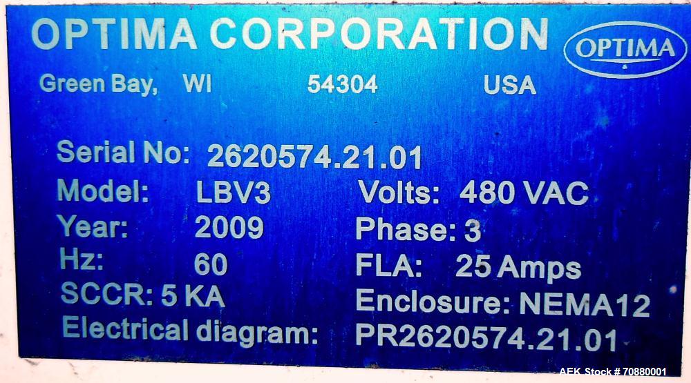 Used Optima Model LBV3 Pre-Formed Wicketed Bag Opener and Sealer