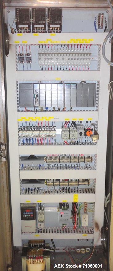Used PSG Lee Model RP-8BT-Z Premade Pouch Filler/Sealer. Designed for pouches with gusset stand-up bottom, and with zipper seal. Pouch size range: 3.9" - 9.4" pouch width, maximum 13.8" pouch height....