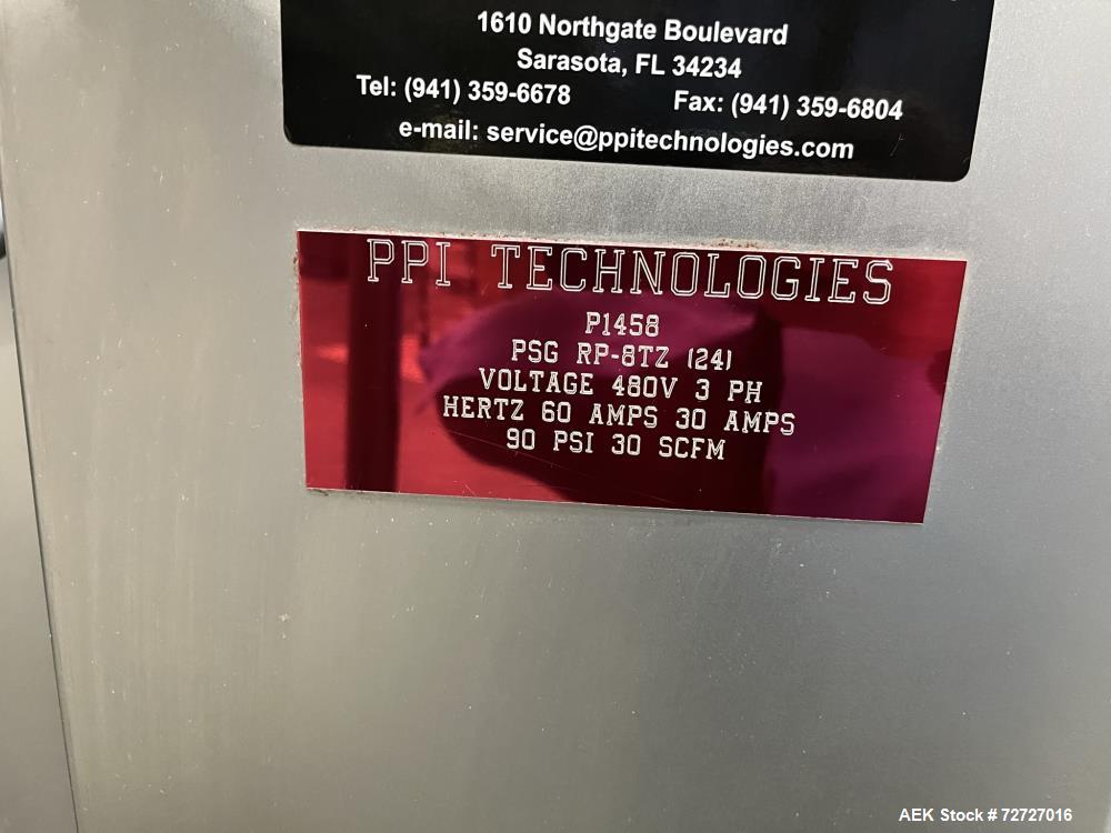 Used- PSG Lee Rotary Pre-Made Pouch Packager, Model RP-8TZ (24)