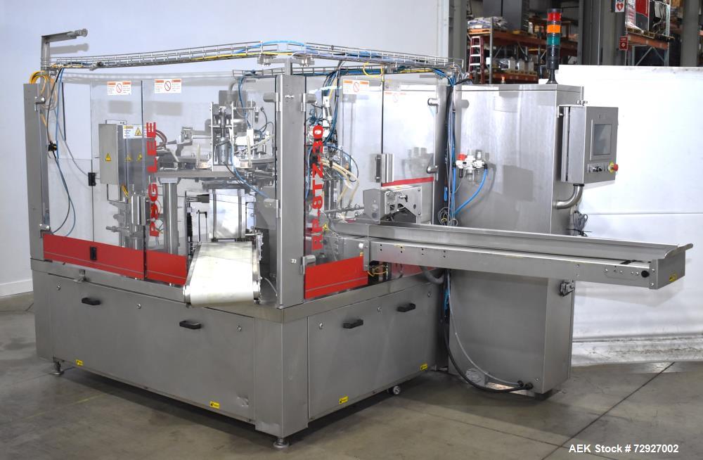 Used- PSG Lee Model RP-8TZ-30 Rotary Fill &Seal Premade Pouch Packager with Auger Filler. Machine is capable of speeds from ...