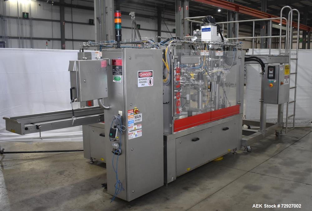 Used- PSG Lee Model RP-8TZ-30 Rotary Fill &Seal Premade Pouch Packager with Auger Filler. Machine is capable of speeds from ...