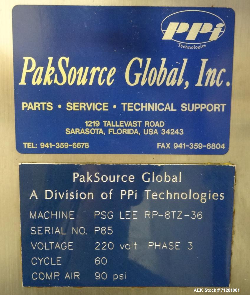 Used PSG Lee Model RP-8TZ-36 Premade Pouch Packager
