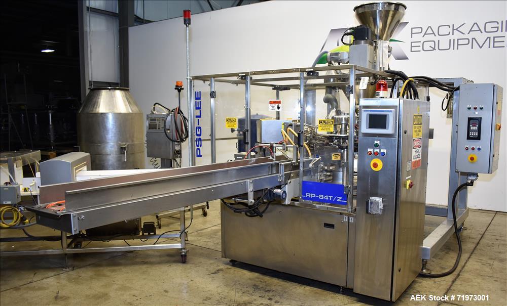 Used PSG Lee Horizontal Pre-Made Pouch Packager with Powder Auger Filler