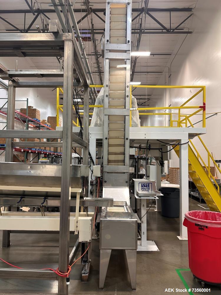 Used Roberts IMFS1500 Preformed Pouch Packager with Ishida 12-Head Scale & Elevator | 50 Pouches/Min | Allen Bradley Controls | Grain Packaging Line