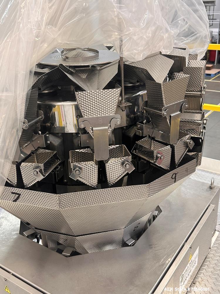 Used Roberts IMFS1500 Preformed Pouch Packager with Ishida 12-Head Scale & Elevator | 50 Pouches/Min | Allen Bradley Controls | Grain Packaging Line