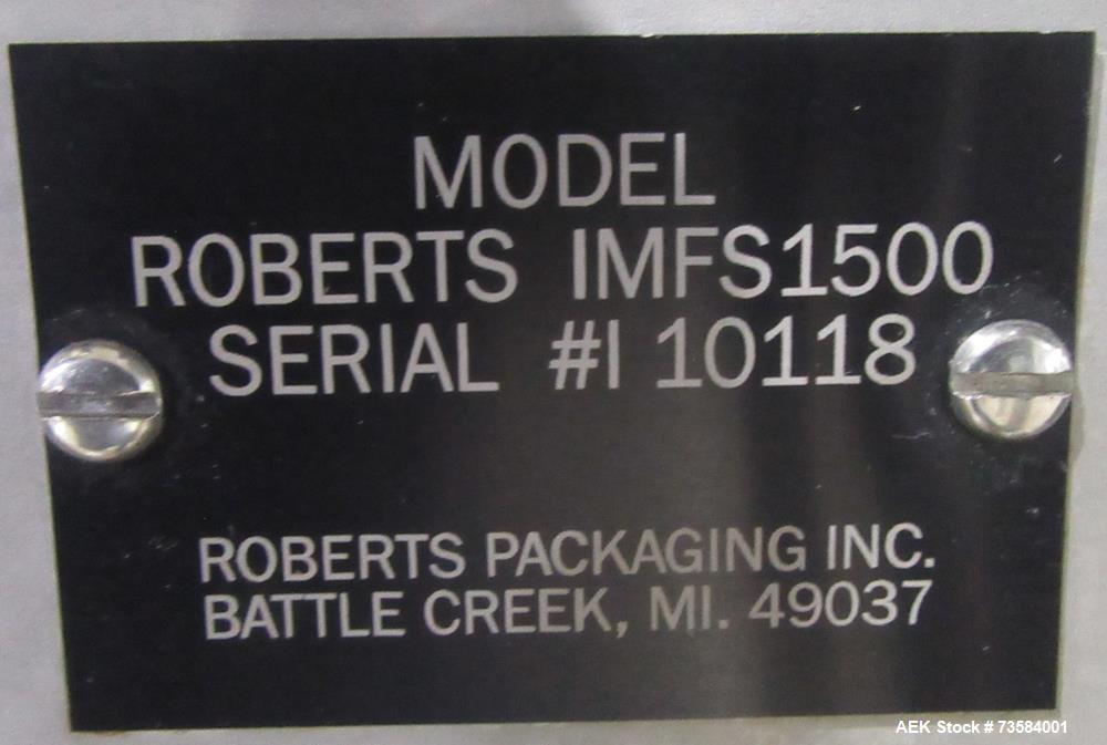 Roberts IMFS1500 Preformed Pouch Packaging Machine – 50 Pouches/Min