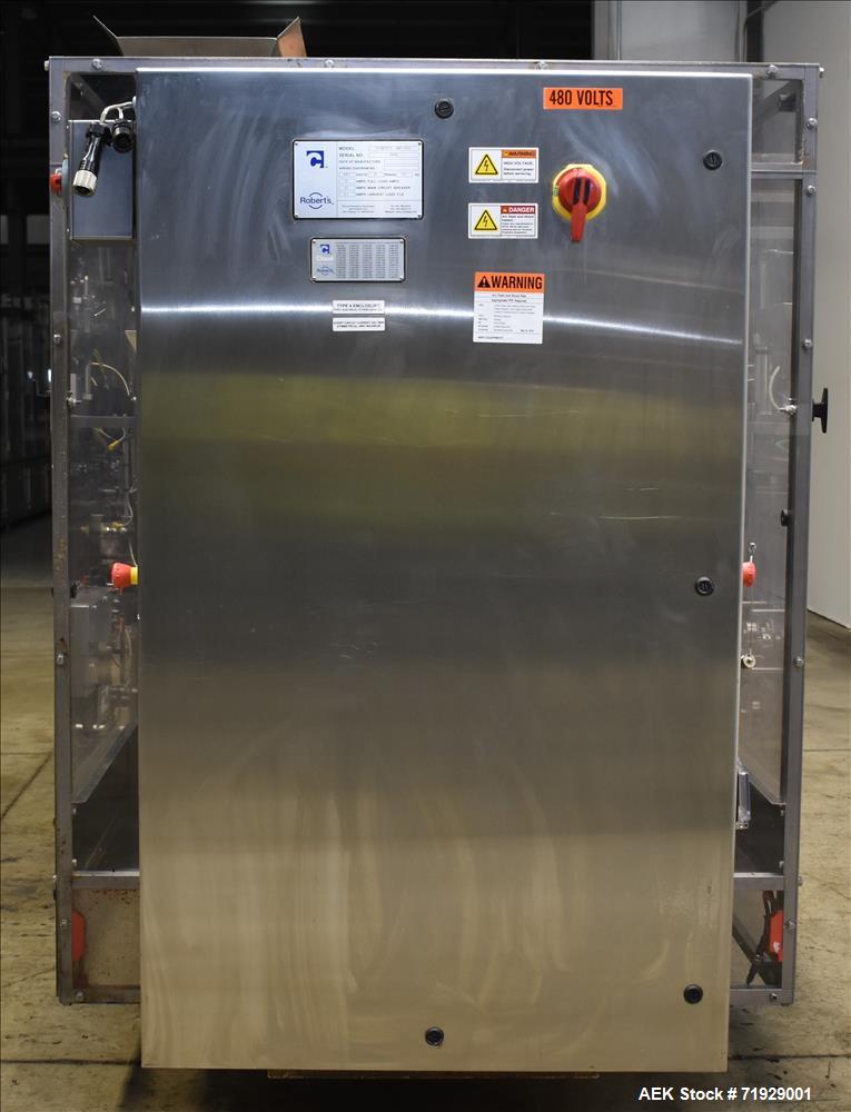 Used Roberts Model IMP-1500 Horizontal Pre Form Pouch Machine. Capable of speeds up to 50 pouches per minute (depending on application, bag size and product fill). Bag size range: 4" - 12" or 100mm -...