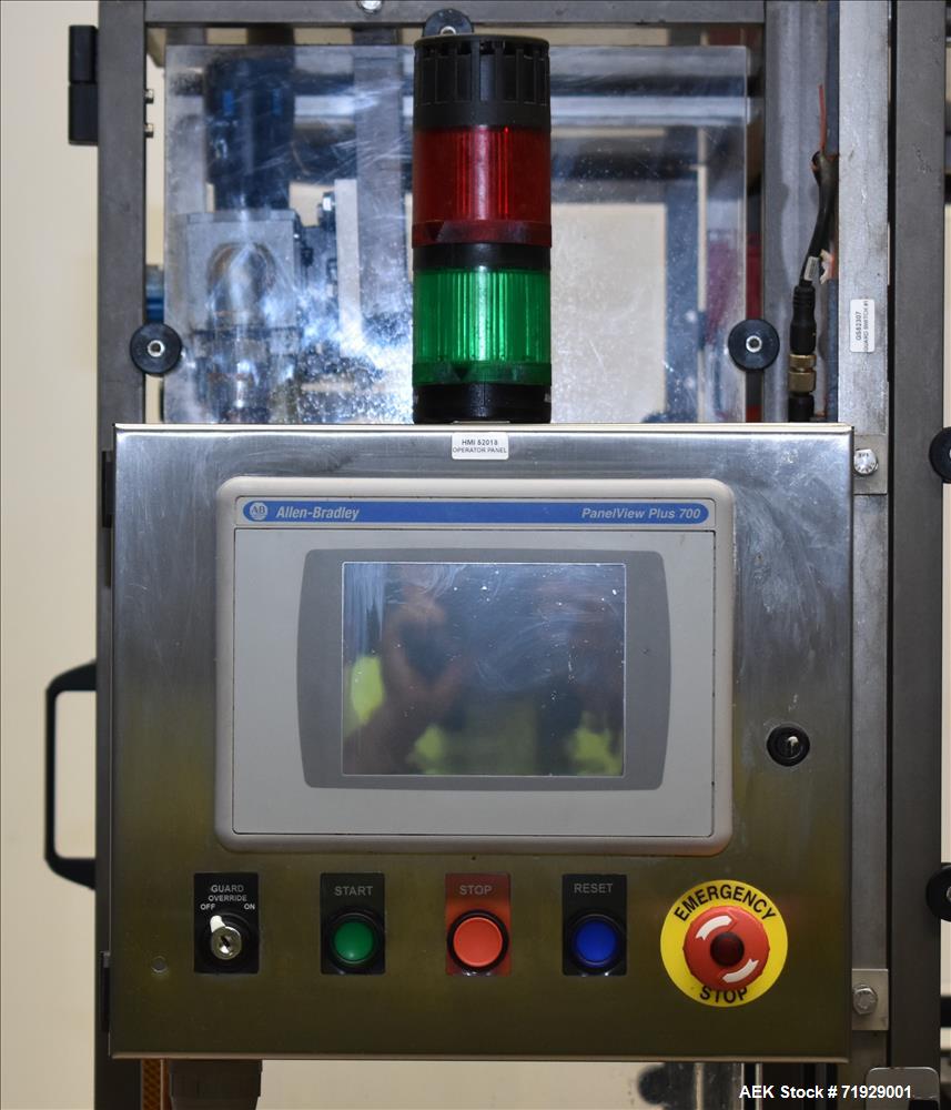 Used Roberts Model IMP-1500 Horizontal Pre Form Pouch Machine. Capable of speeds up to 50 pouches per minute (depending on application, bag size and product fill). Bag size range: 4" - 12" or 100mm -...