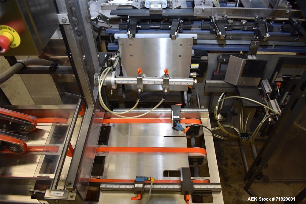 Used Roberts Model IMP-1500 Horizontal Pre Form Pouch Machine. Capable of speeds up to 50 pouches per minute (depending on application, bag size and product fill). Bag size range: 4" - 12" or 100mm -...