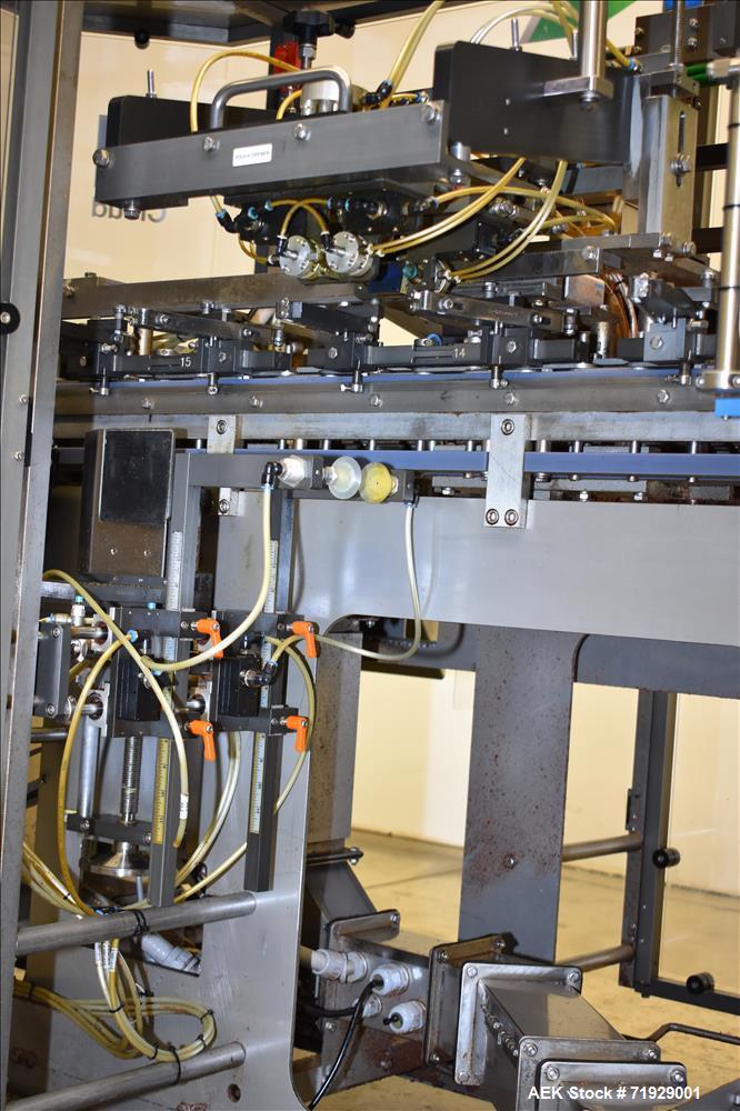 Used Roberts Model IMP-1500 Horizontal Pre Form Pouch Machine. Capable of speeds up to 50 pouches per minute (depending on application, bag size and product fill). Bag size range: 4" - 12" or 100mm -...