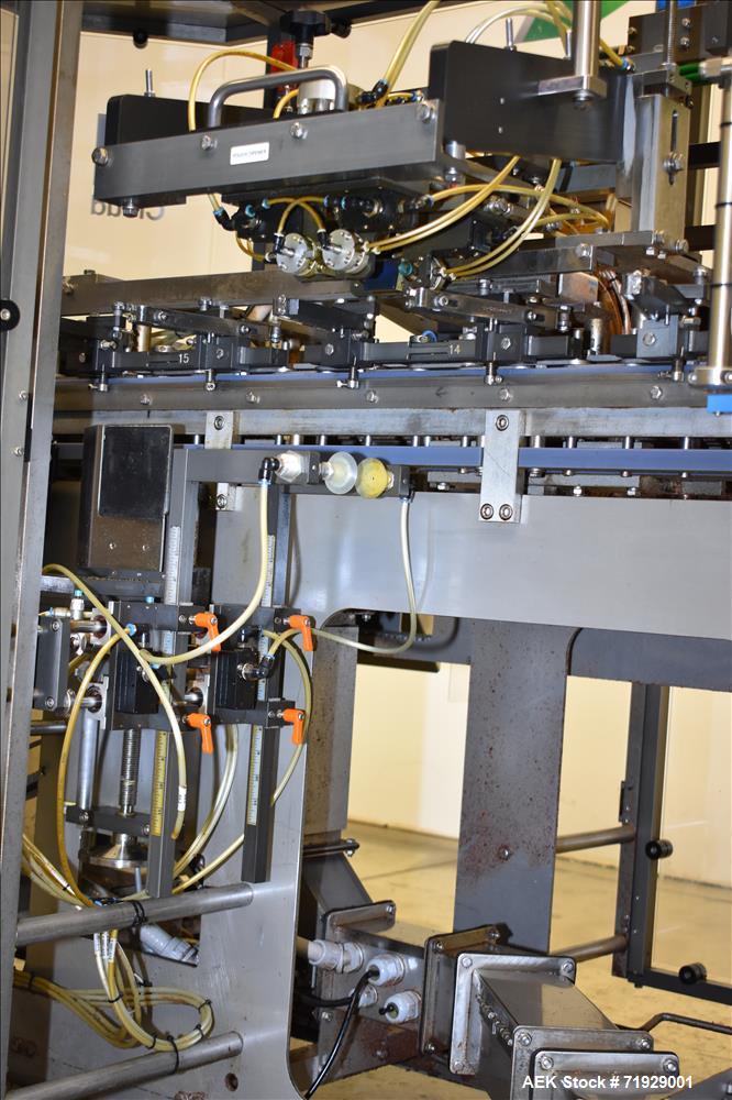 Used- Roberts Model IMP-1500 Horizontal Pre Form Pouch Machine. Capable of speeds up to 50 pouches per minute (depending on ...