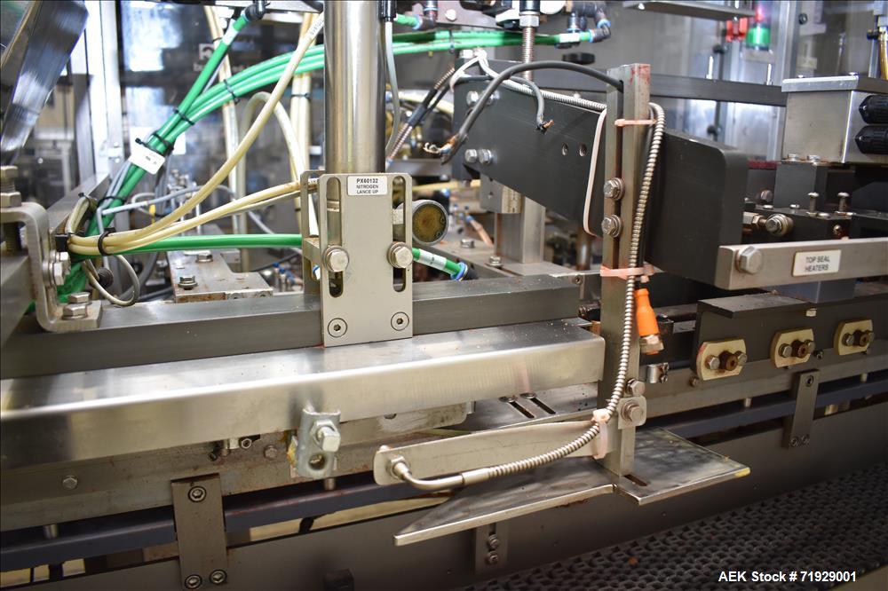 Used Roberts Model IMP-1500 Horizontal Pre Form Pouch Machine. Capable of speeds up to 50 pouches per minute (depending on application, bag size and product fill). Bag size range: 4" - 12" or 100mm -...