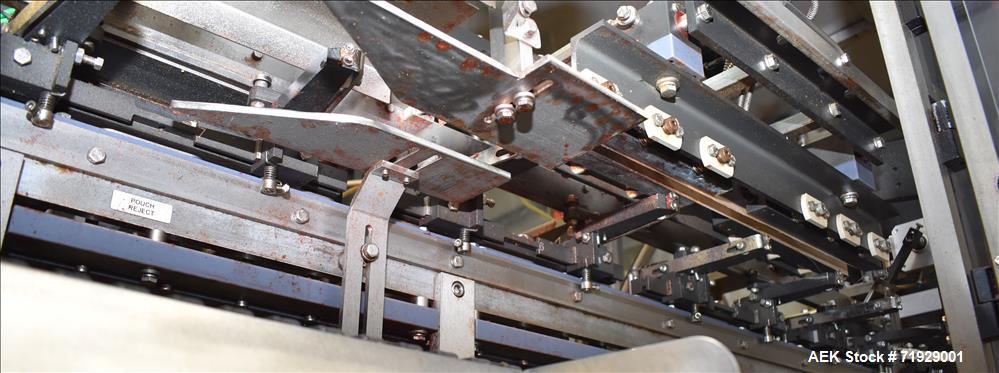 Used Roberts Model IMP-1500 Horizontal Pre Form Pouch Machine. Capable of speeds up to 50 pouches per minute (depending on application, bag size and product fill). Bag size range: 4" - 12" or 100mm -...