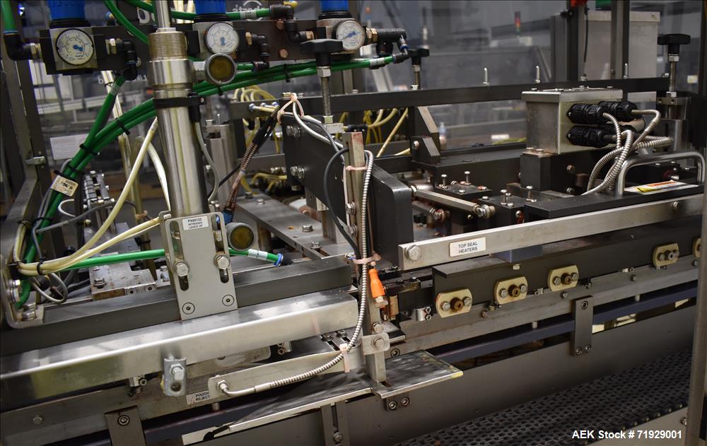 Used Roberts Model IMP-1500 Horizontal Pre Form Pouch Machine. Capable of speeds up to 50 pouches per minute (depending on application, bag size and product fill). Bag size range: 4" - 12" or 100mm -...