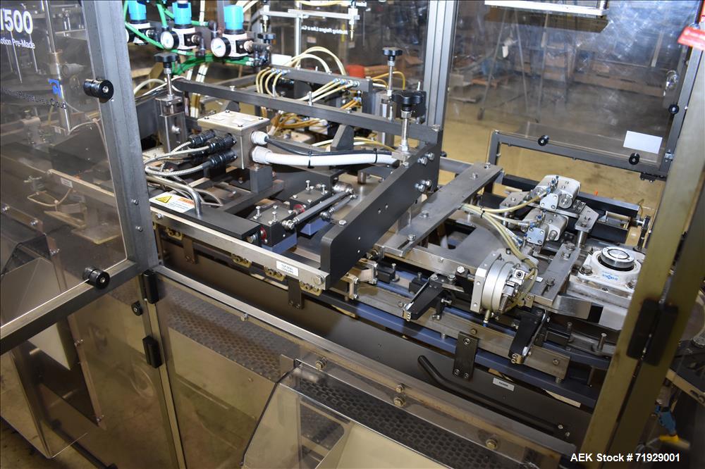 Used Roberts Model IMP-1500 Horizontal Pre Form Pouch Machine. Capable of speeds up to 50 pouches per minute (depending on application, bag size and product fill). Bag size range: 4" - 12" or 100mm -...