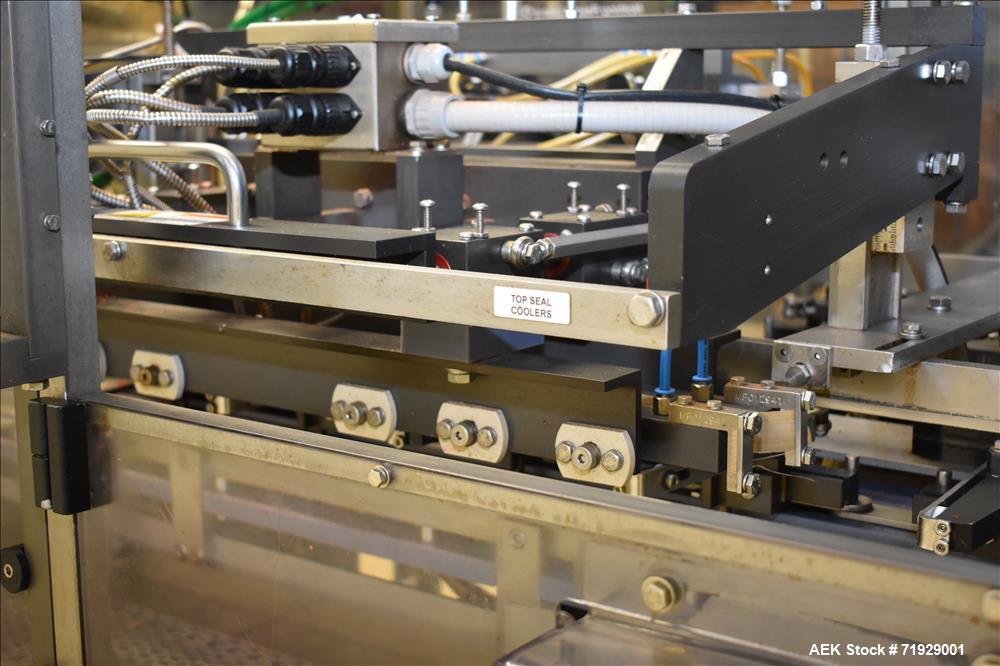 Used Roberts Model IMP-1500 Horizontal Pre Form Pouch Machine. Capable of speeds up to 50 pouches per minute (depending on application, bag size and product fill). Bag size range: 4" - 12" or 100mm -...