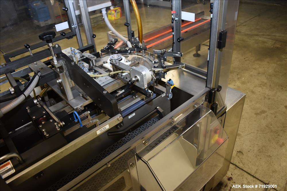 Used Roberts Model IMP-1500 Horizontal Pre Form Pouch Machine. Capable of speeds up to 50 pouches per minute (depending on application, bag size and product fill). Bag size range: 4" - 12" or 100mm -...