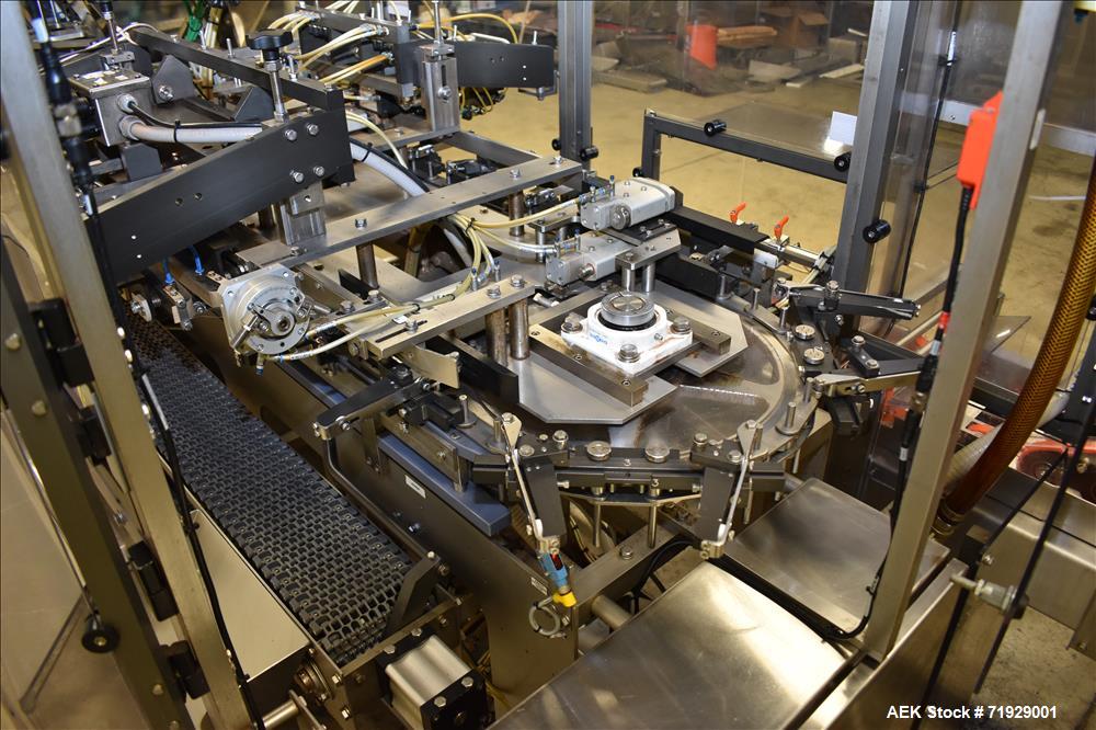 Used Roberts Model IMP-1500 Horizontal Pre Form Pouch Machine. Capable of speeds up to 50 pouches per minute (depending on application, bag size and product fill). Bag size range: 4" - 12" or 100mm -...