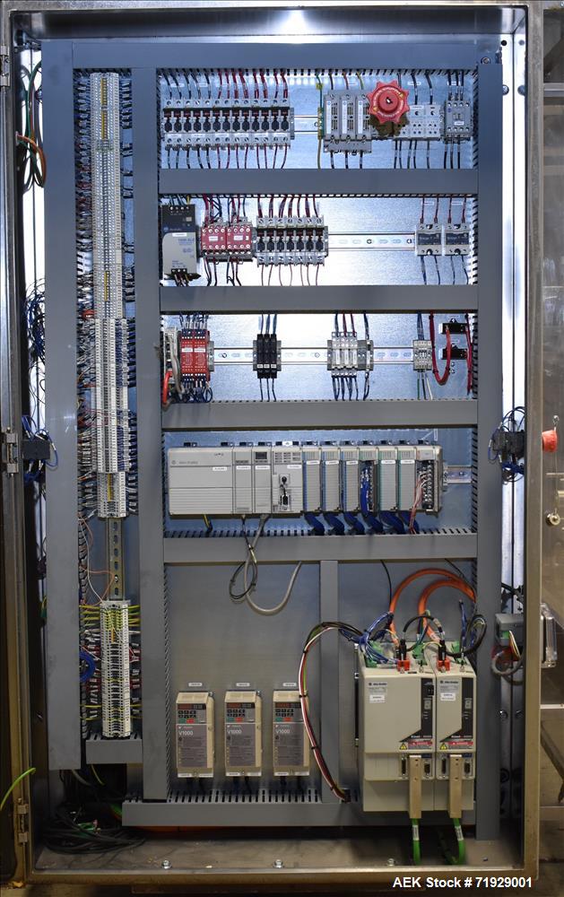 Used Roberts Model IMP-1500 Horizontal Pre Form Pouch Machine. Capable of speeds up to 50 pouches per minute (depending on application, bag size and product fill). Bag size range: 4" - 12" or 100mm -...
