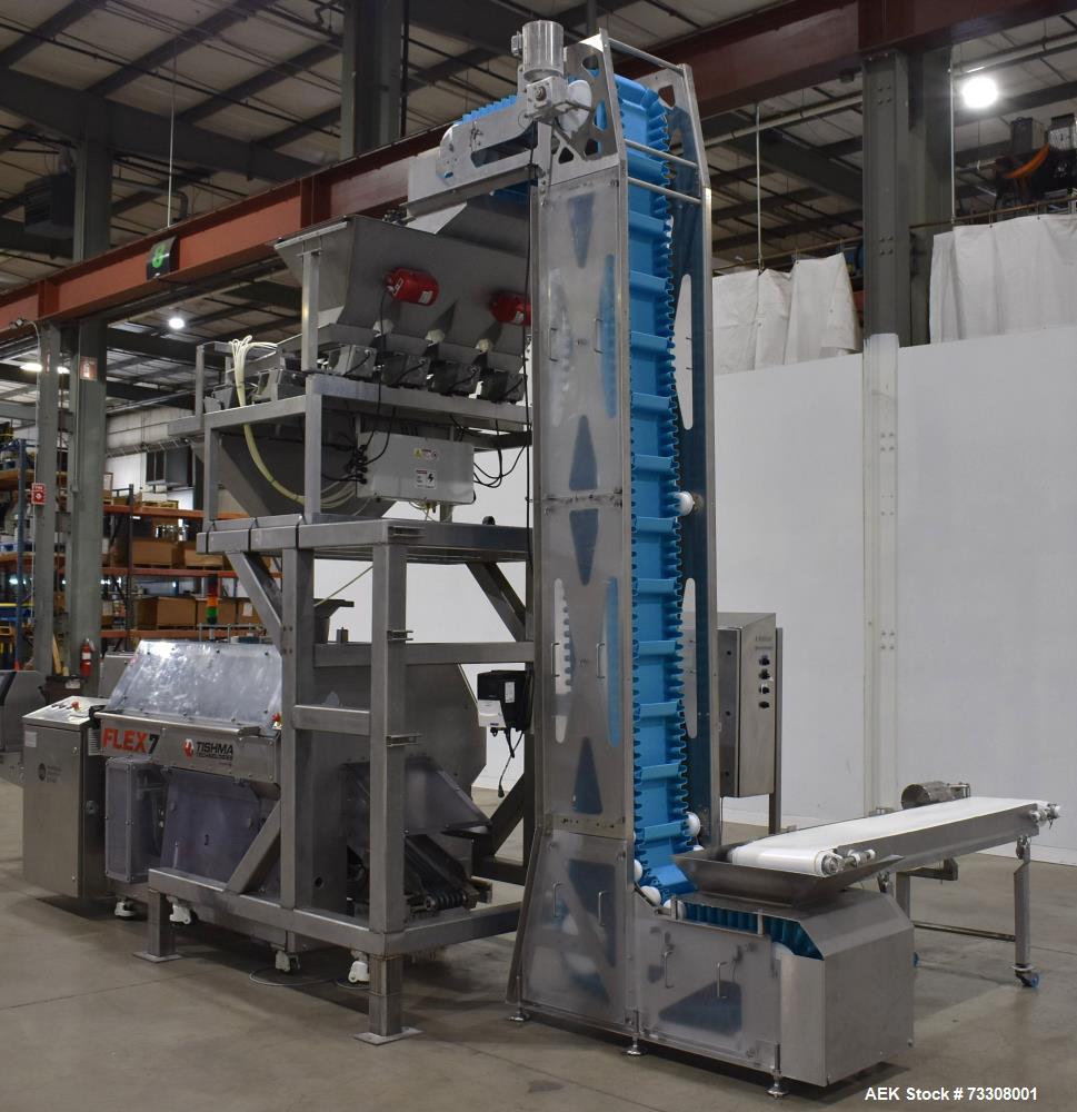 Tishma Model Flex 7 (ROO-100) Premade Pouch Filler and Sealer W/ Weigh Right PMB4 L linear scale
