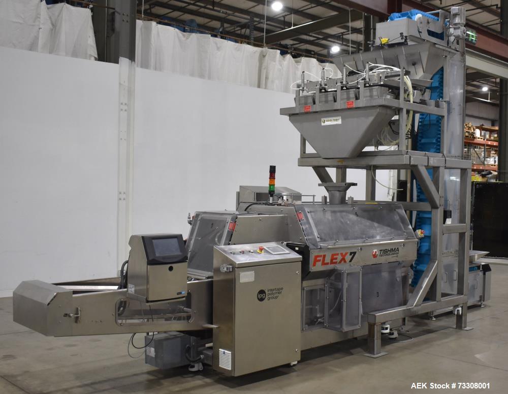 Tishma Model Flex 7 (ROO-100) Premade Pouch Filler and Sealer W/ Weigh Right PMB4 L linear scale