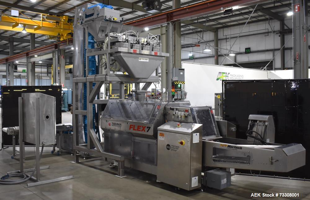 Tishma Model Flex 7 (ROO-100) Premade Pouch Filler and Sealer W/ Weigh Right PMB4 L linear scale