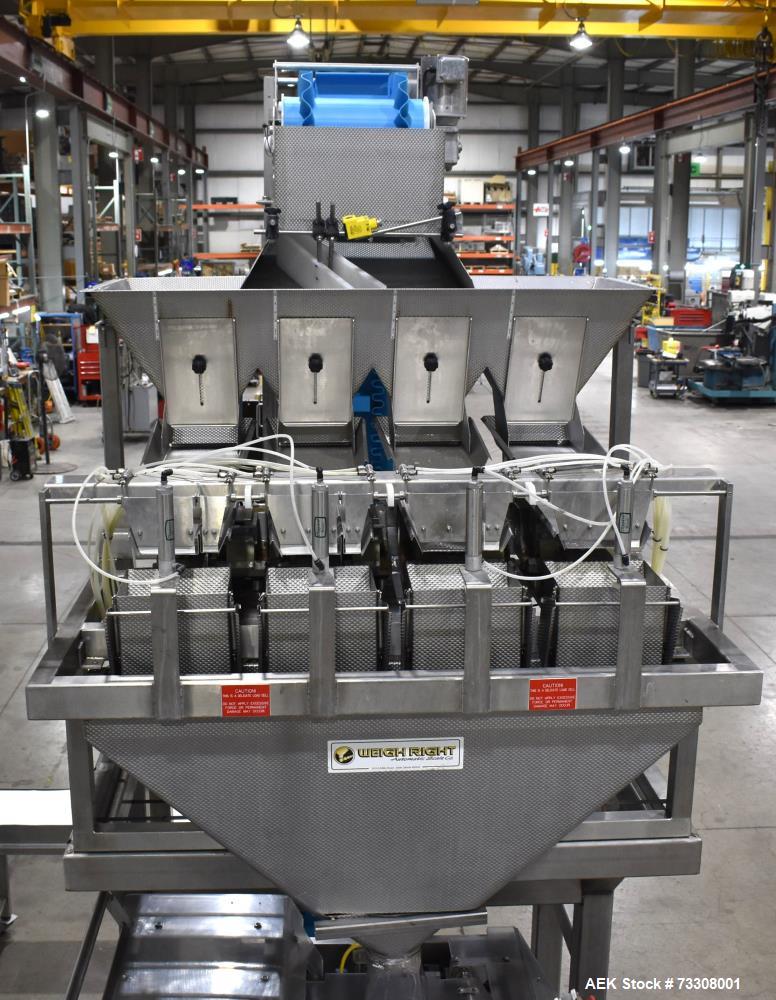 Tishma Model Flex 7 (ROO-100) Premade Pouch Filler and Sealer W/ Weigh Right PMB4 L linear scale