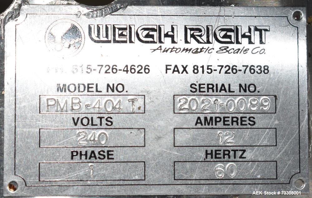 Tishma Model Flex 7 (ROO-100) Premade Pouch Filler and Sealer W/ Weigh Right PMB4 L linear scale