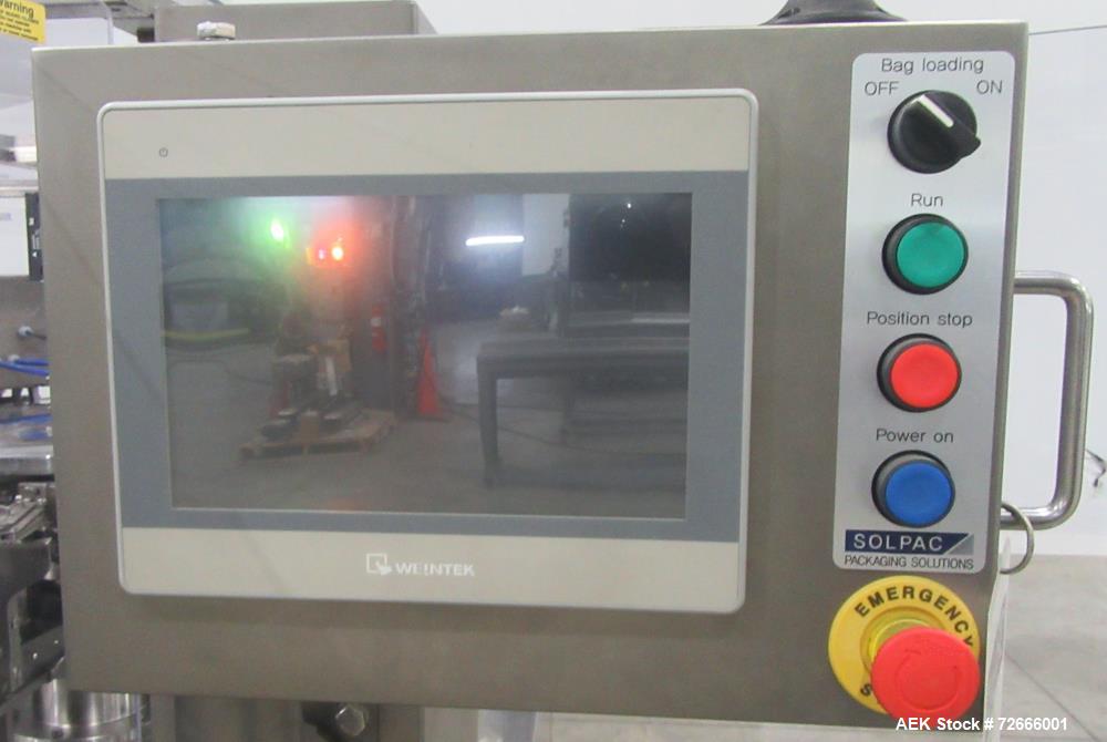 Solpac Model 8SD-165 Duplex Premade Pouch Machine-Used