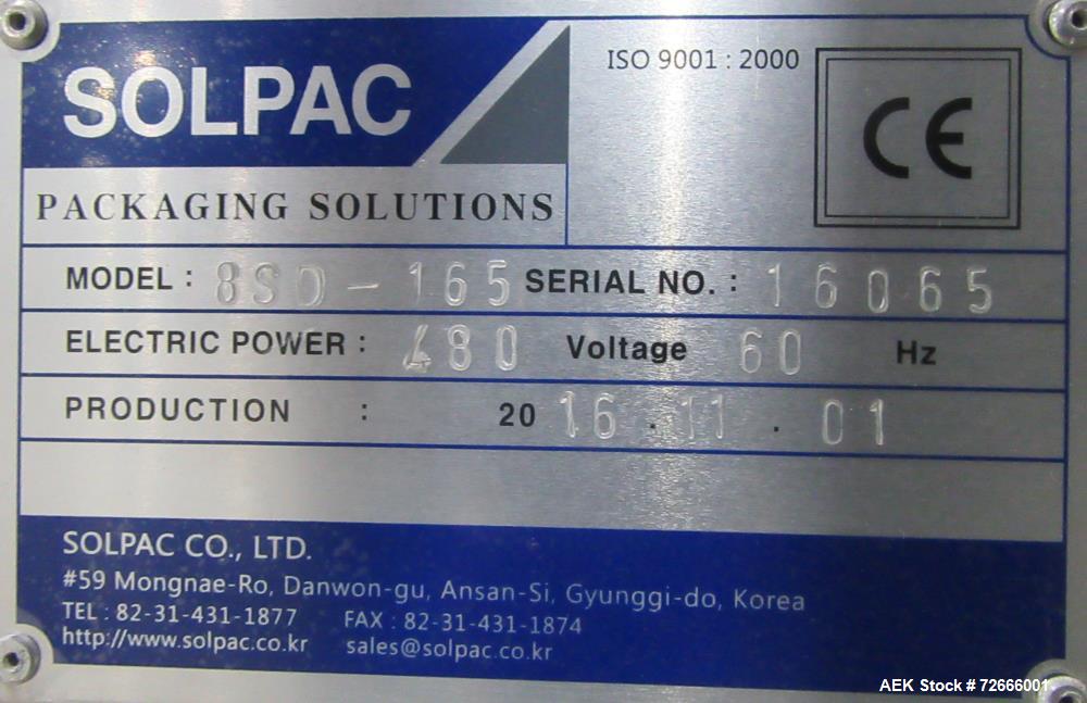 Solpac Model 8SD-165 Duplex Premade Pouch Machine-Used